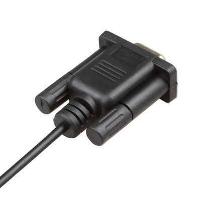 Écurie noire de dc 3.5mm du câble DB9 Pin Female To de harnais du fil RS232