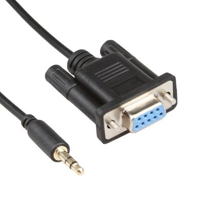 Écurie noire de dc 3.5mm du câble DB9 Pin Female To de harnais du fil RS232