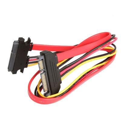 Câble stable de SATA 3 d'extension pour HDD, mâle à Pin SATA de la femelle 7+15 3,0 6gbps