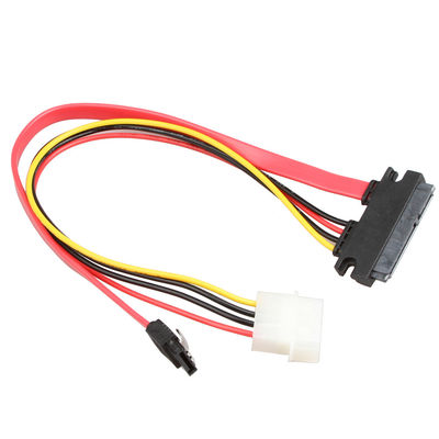 Le harnais de fil de données de ROHS SATA III câblent SATA 7+15Pin 22 Pin To SATA 7Pin+4Pin