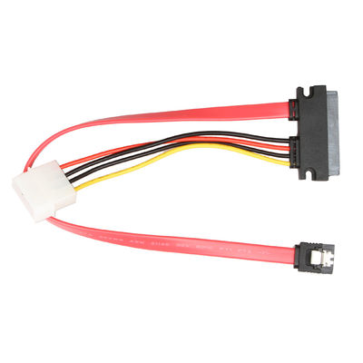 Le harnais de fil de données de ROHS SATA III câblent SATA 7+15Pin 22 Pin To SATA 7Pin+4Pin