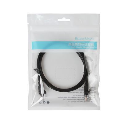Câble noir de corde de correction de ftp Cat5e de CCA UTP avec le connecteur RJ45 masculin