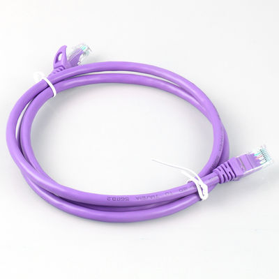 Isolation pourpre de HDPE de corde de correction de Rj45 Cat6a pour l'affichage à LED de réseau