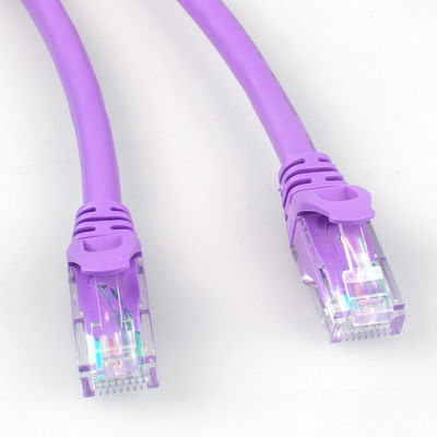 Isolation pourpre de HDPE de corde de correction de Rj45 Cat6a pour l'affichage à LED de réseau