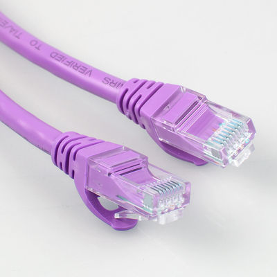 Isolation pourpre de HDPE de corde de correction de Rj45 Cat6a pour l'affichage à LED de réseau