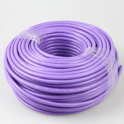 Câble LAN Cat7 réseau OEM grande vitesse 20Gbps 24AWG BC S/FTP veste en PVC 4 paires
