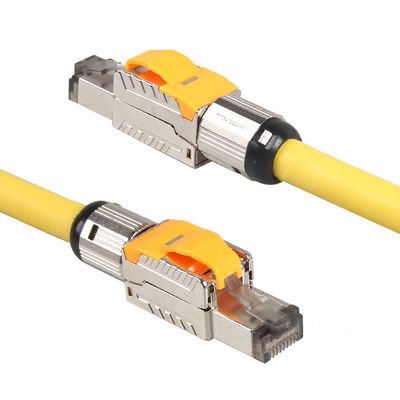 Câble terminé par champ du chat 7 STP, câble modulaire de correction du chat 7 de prise de réseau de RJ45 8P8C