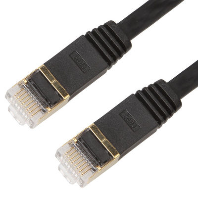 Cuivre plat protégé du chat 6 de câble de correction d'UTP couleur de noir de 1 mètre Rj45