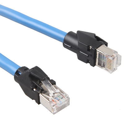 Câble Ethernet de Cat6a S/FTP 6 pieds de RJ45 de réseau de corde de correction d'entrave industrielle de câble à chaînes de réseau