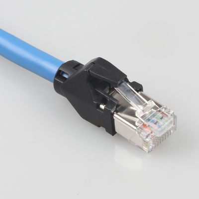 Câble Ethernet de Cat6a S/FTP 6 pieds de RJ45 de réseau de corde de correction d'entrave industrielle de câble à chaînes de réseau